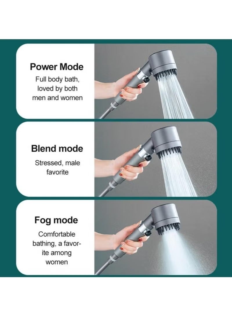TIGER High Pressure Handheld Shower Head – 3 Spray Modes, Scalp Massage, Skin Beauty – Multifunctional Shower Head with Detachable Design, Universal Fit – Ideal for Home Spa Experience​ - Image 3