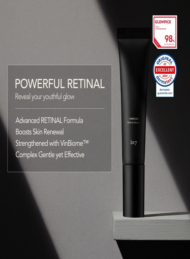 107 VINBIOME Retinal Serum, Retinal 0.1% & Ginseng, Hydrating & Firming Face, Supports Smooth & Youthful-Looking Skin, Gentle for Sensitive Skin (1.01 fl oz) - Image 2