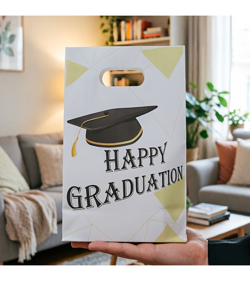 10 Pack Graduation Tote Bags Party Supplies Gift Bags for Class Reunion Ceremony 9.84x6.5 Inches - Image 5