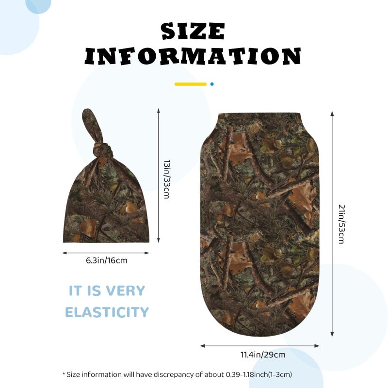 Figtihw Camo Swaddle Blankets Soft Receiving Blanket Baby Swaddle Wrap for Baby Girls Boys - Image 3