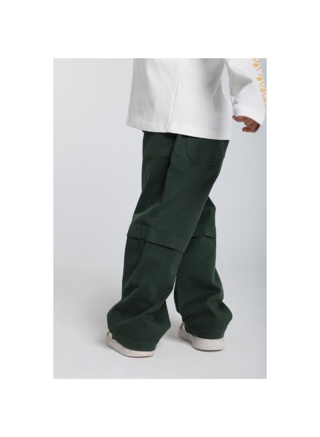 playmore Unisex Baby Gabardine Pants – Dark Green - Image 2