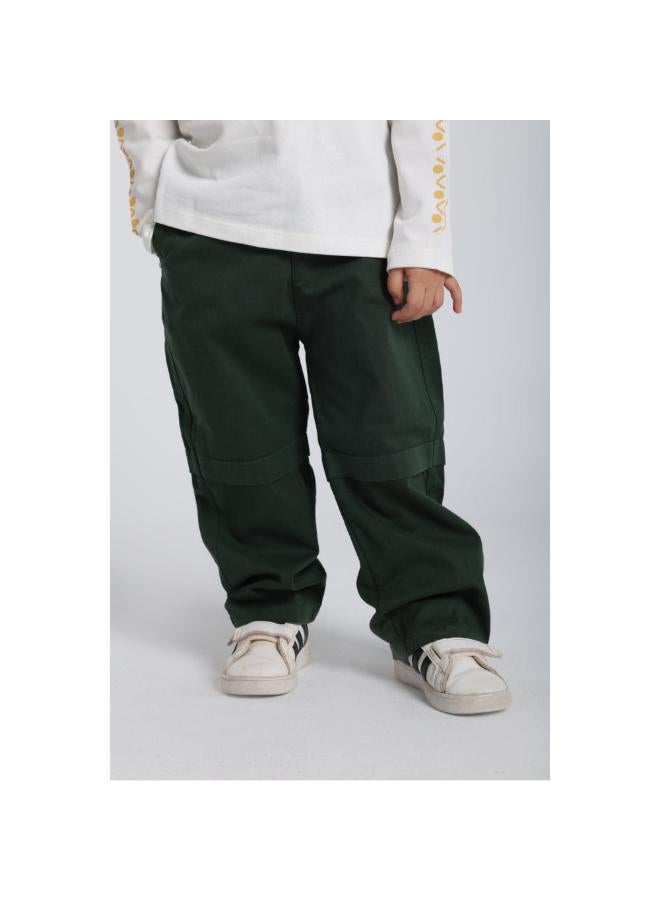playmore Unisex Baby Gabardine Pants – Dark Green - Image 1