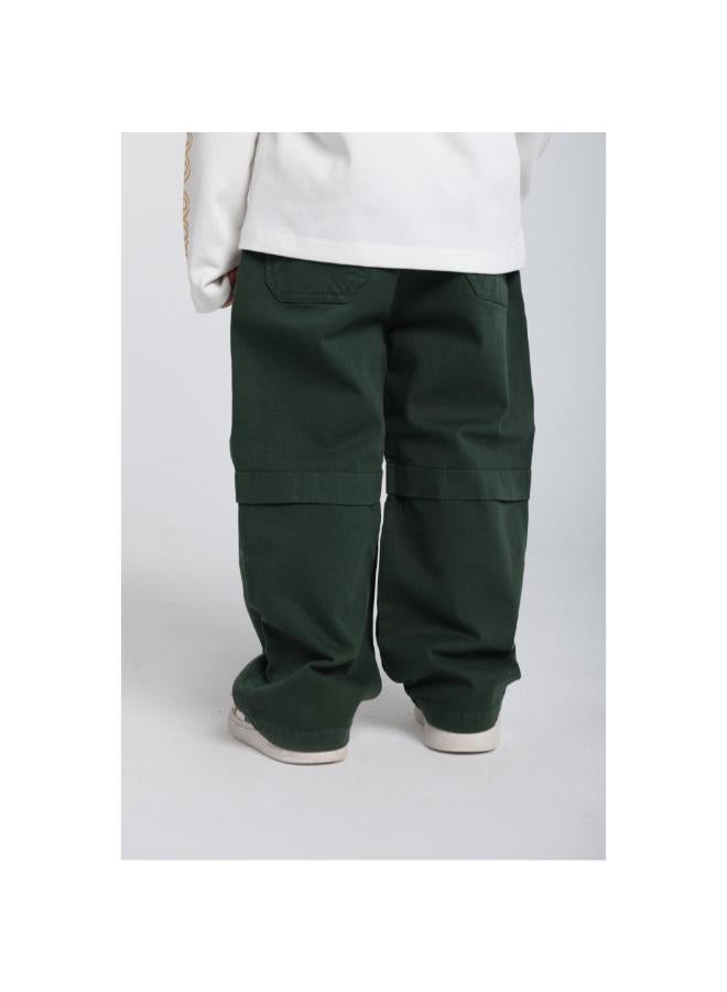 playmore Unisex Baby Gabardine Pants – Dark Green - Image 3