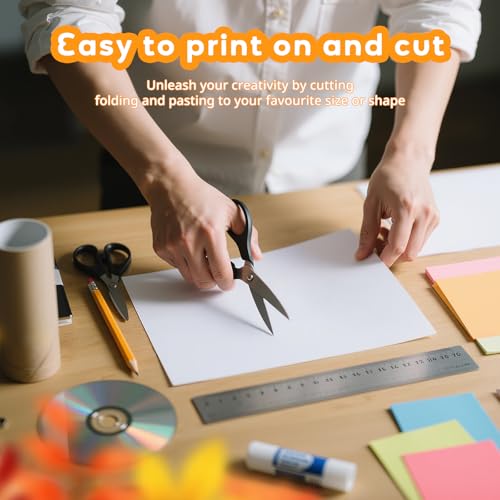 Vishoitty White Cardstock 8.5 x 11,White Card Stock,Cardstock Paper,Copy Paper for Printer,40 Sheets Card Stock Paper for Invitations,Menus,DIY Cards,Tags,Cards Making,Certificate,Construction,Office Printing - Image 4