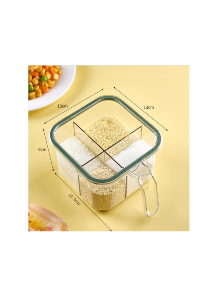 EBMINI Transparent 3-in-1 Seasoning Jar Storage Box 