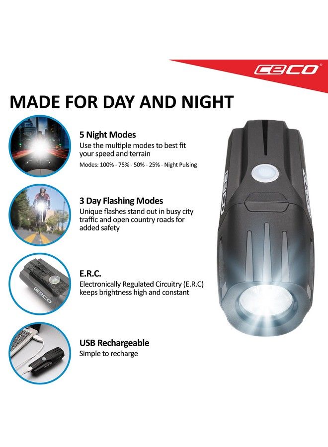 CECO Usa: 750 Lumen Usb Rechargeable Bike Light Tough & Durable Ip67 Waterproof & Fl1 Impact Resistant Super Bright Model F750 Bicycle Headlight For Commuters Road Cyclists & Mountain Bikers - Image 4