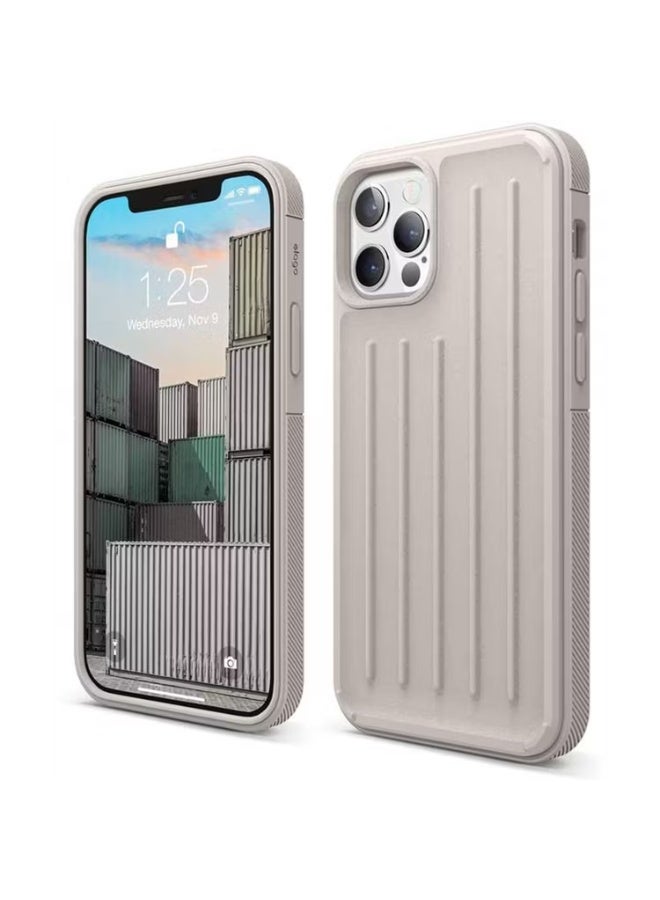 Elago iPhone 12 Pro Case 6.1inch TPU Armor Back Cover / Slim and light / Shock absorbing design / Wireless Charging / Full body protection - Stone - Image 1
