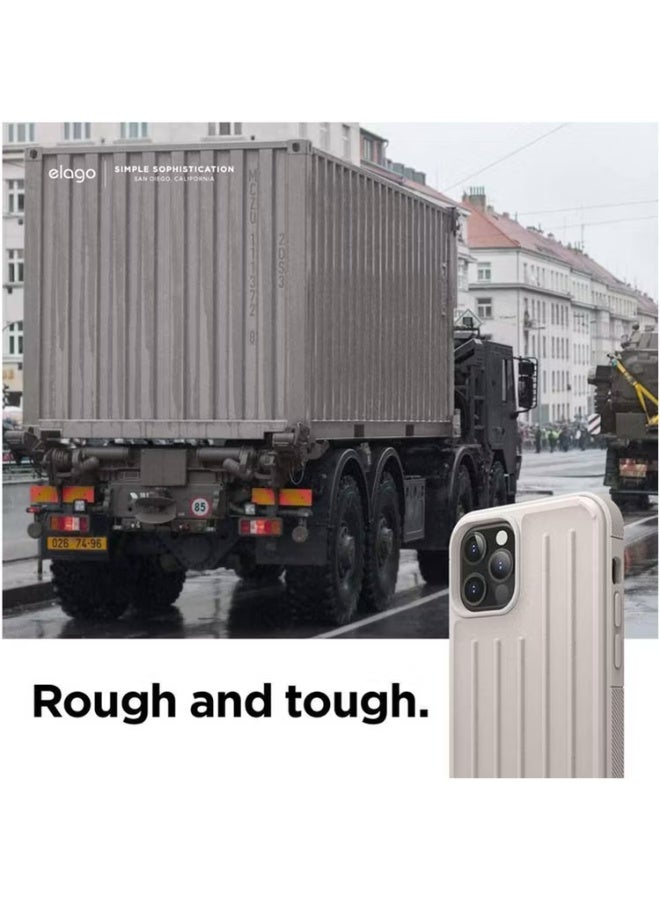 Elago iPhone 12 Pro Case 6.1inch TPU Armor Back Cover / Slim and light / Shock absorbing design / Wireless Charging / Full body protection - Stone - Image 4