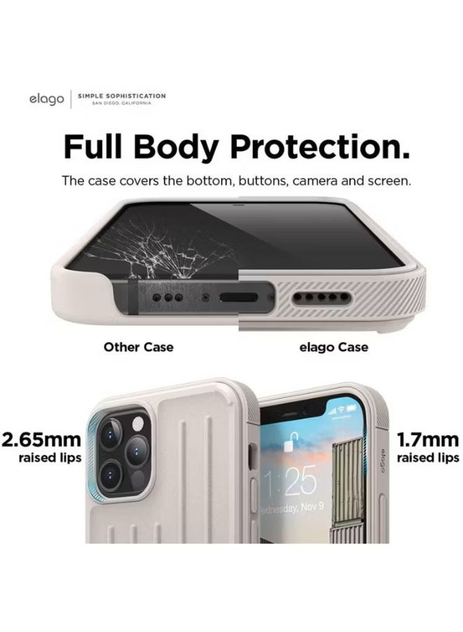 Elago iPhone 12 Pro Case 6.1inch TPU Armor Back Cover / Slim and light / Shock absorbing design / Wireless Charging / Full body protection - Stone - Image 5