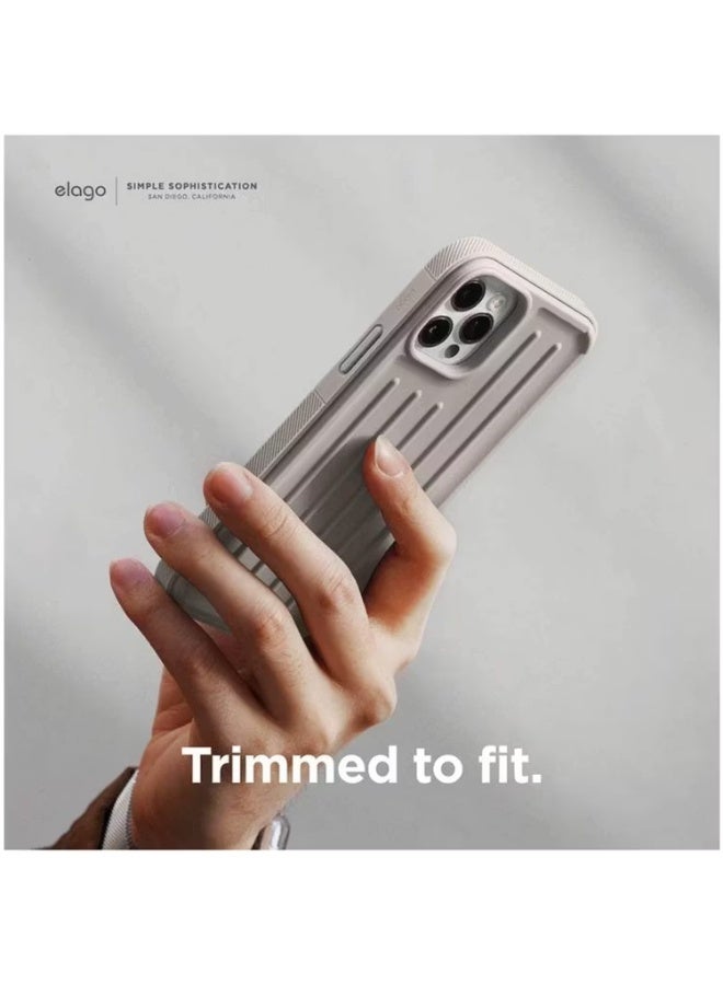 Elago iPhone 12 Pro Case 6.1inch TPU Armor Back Cover / Slim and light / Shock absorbing design / Wireless Charging / Full body protection - Stone - Image 2