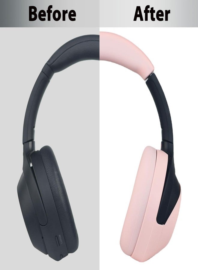 أغطية أذن سيليكونية 3 في 1 من أدهايبر لسماعات سوني WH-1000XM4 و WH-1000XM3، ملحقات أغطية XM4 مع أغطية أذن سيليكونية قابلة للغسل وغطاء عصابة رأس وأغطية أكواب أذن - وردي - Image 3