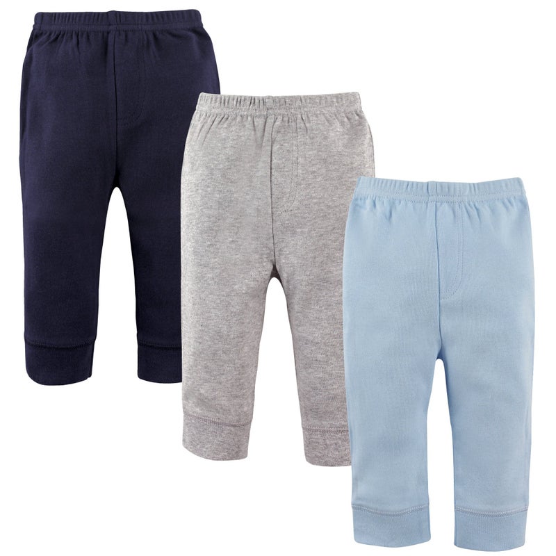 Luvable Friends Unisex Baby Cotton Pants, Blue Gray, 0-3 Months - Image 5