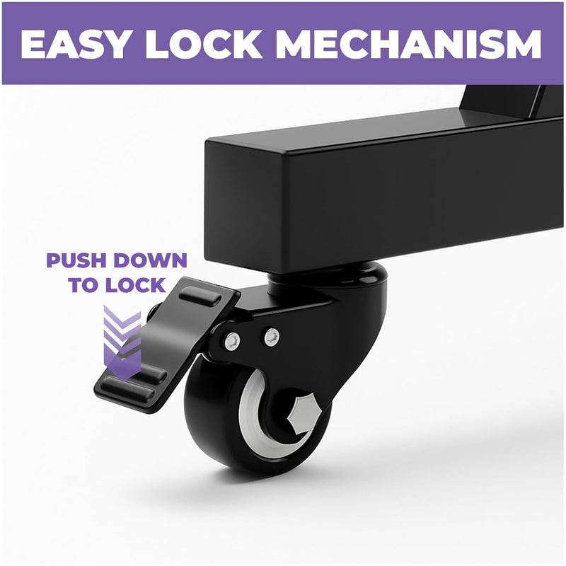 Liquid Stands Keyboard Stand Caster Wheels Set of 4 Replacement Locking Heavy Duty Wheels with Brake - Piano Stand Parts and Accessories - Image 3