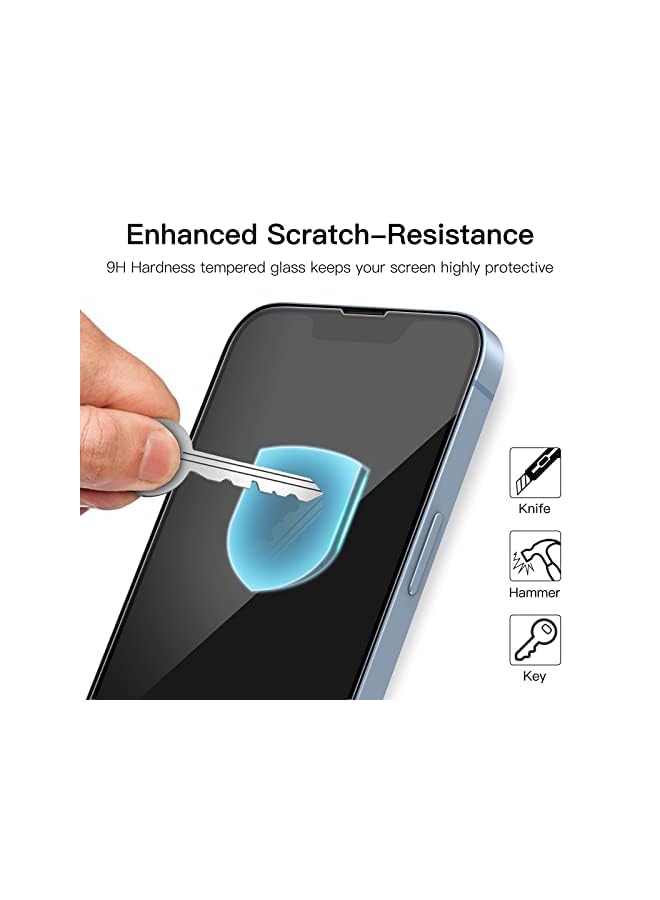 Jetech Full Coverage Screen Protector For Iphone 14 6.1-Inch, Black Edge Tempered Glass Film With Easy Installation Tool, Case-Friendly, Hd Clear, 3-Pack - Image 4