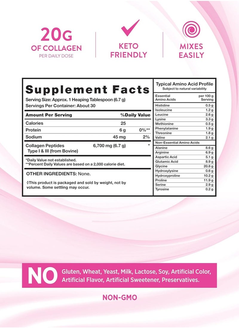 Nature's Truth Ultra Collagen Powder, Grass Fed Peptides, Unflavored, 198g  - Image 2