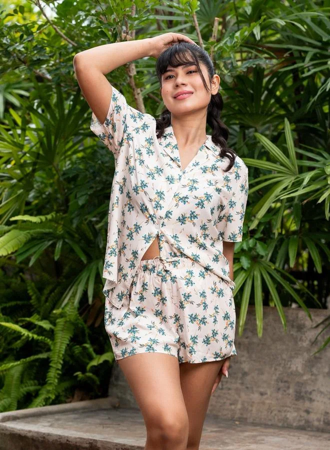 أدريا Aadaraya Pyjama Short Set Shirt and Shorts