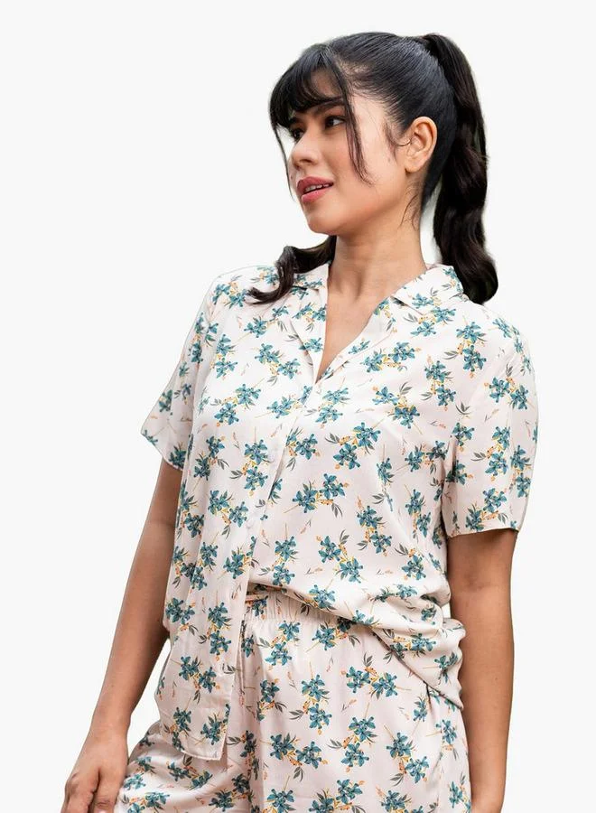Aadaraya Aadaraya Pyjama Short Set Shirt and Shorts