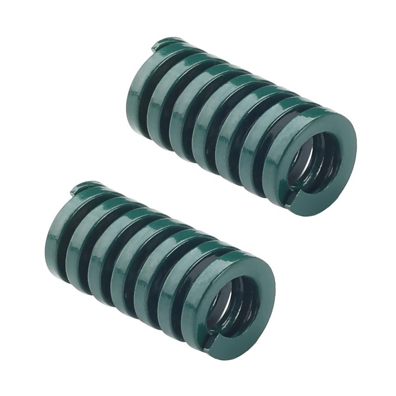 Metal Spring，Springs Compression Spring, 10mm OD 5mm ID 20mm Long Spiral Stamping Heavy Load Compression Mould Die Spring, for Mechanical Equipment 3D Printer Accessories Green Tone 2pcs - Image 1