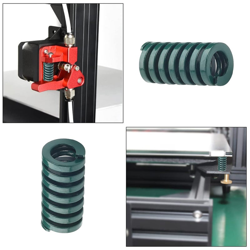 Metal Spring，Springs Compression Spring, 10mm OD 5mm ID 20mm Long Spiral Stamping Heavy Load Compression Mould Die Spring, for Mechanical Equipment 3D Printer Accessories Green Tone 2pcs - Image 5