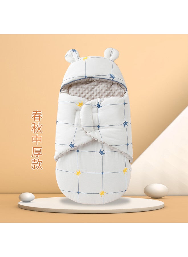YISHUANGER Anti-kick Sleeping Bag For Spring, Autumn, And Winter, Newborn Baby Boys And Girls, Cocoon-style Home And Outing Anti-startle - Image 2
