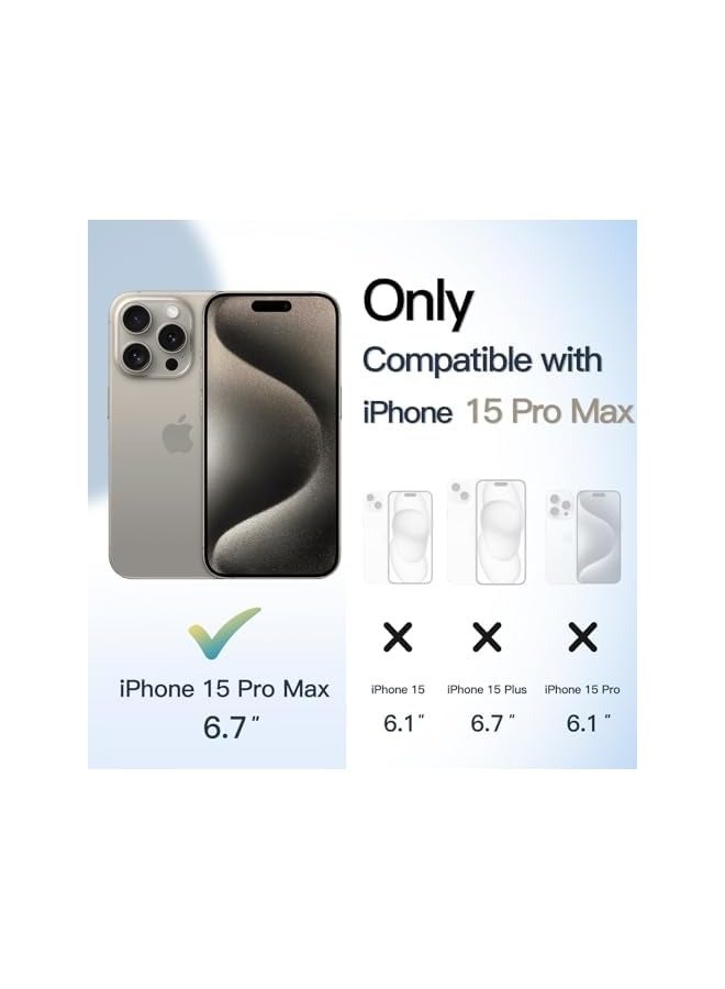 جي تيك حافظة JETech لهاتف iPhone 15 Pro Max مقاس 6.7 بوصة، غطاء ممتص للصدمات للهاتف، إطار من مادة TPU بلون سادة غير لامع، ظهر شفاف مضاد للخدش (تيتانيوم طبيعي) - Image 2