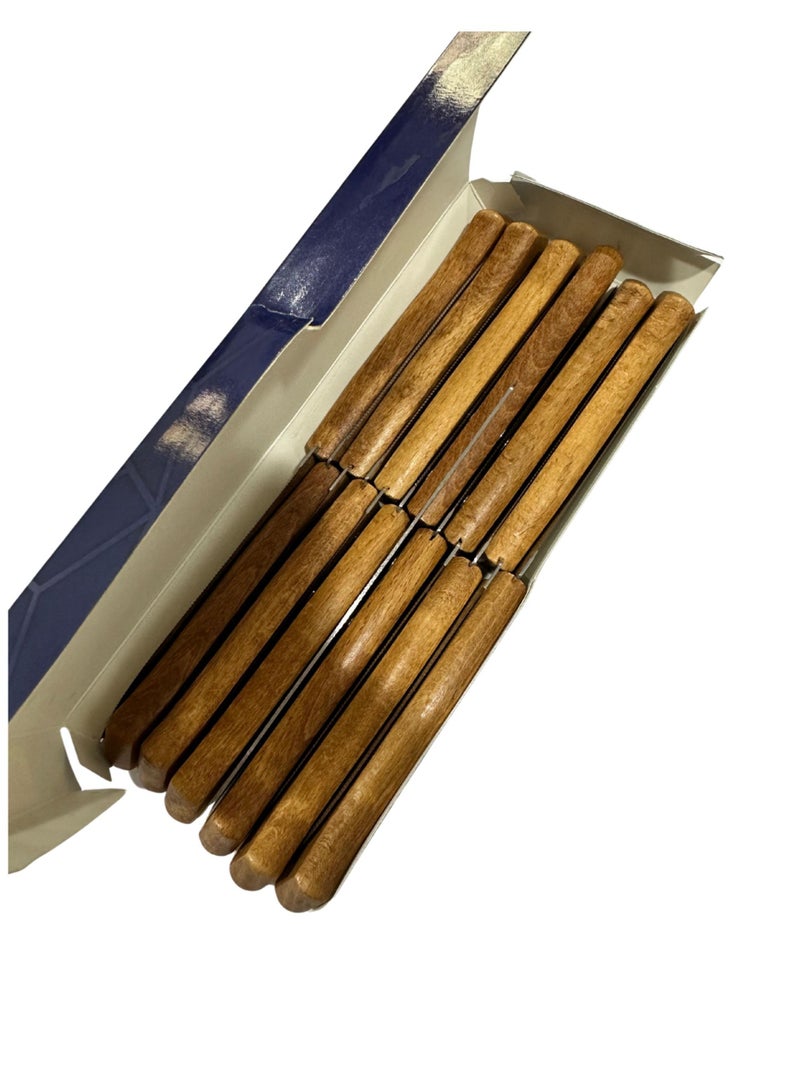 السيف  طقم سكاكين فاكهة 12 قطع يد خشب - Image 2