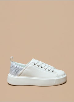 Celeste Women's Embellished Lace-Up Low Ankle Sneakers  - Image 1