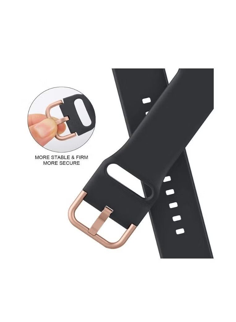 Zaboon Sport Band Compatible with Apple Watch Bands, Soft Silicone Replacement Strap with Clasp for Apple iWatch Series SE/7/6/5/4/3/2/1 42mm/44mm/45mm, Deep Grey  - Image 3