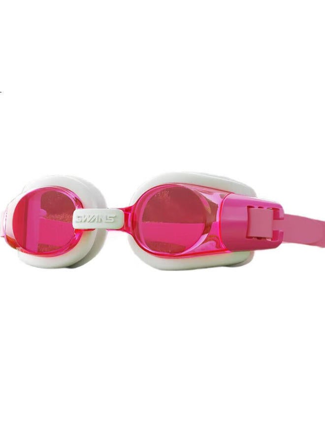 Swans Children'S Swimming Goggles And Swim Cap, Imported High-Definition Waterproof Anti-Fog Swimming Set For Boys And Girls, Sw29 Pink And White Panda - Image 3