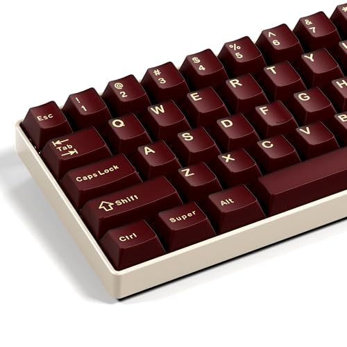 GMKWTL XVX Red Keycaps, Double Shot PBT Keycap Set 75 Percent, Cherry Profile Keyboard Keycaps Compatibility with ANSI Layout MX Switches Mechanical Keyboard - Image 1