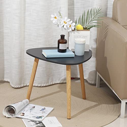 DDS Dream Decor Shoppee Triangle Side Table, Nightstand Coffee End Table for Living Room, Small Spaces, Easy Assembly Home Decor Bedside Table (Black) - Image 4