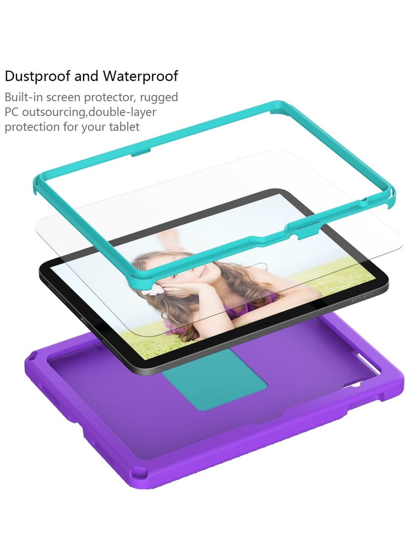 general Kids Case for iPad 10th Generation Case 2022 10.9 inch A2696 A2757 A2777, Heavy Duty Rugged Silicone Waterproof Case with Swivel Ring Stand/Shoulder Strap/Screen Protector - Image 3