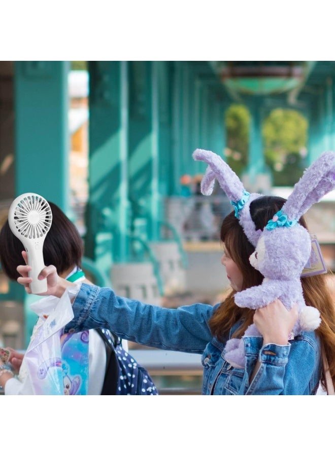 Bukela X spring Handheld Fan, Speed Adjustable Small Personal Portable Fan, Battery Operated USB Rechargeable Mini Personal Fan for Kids Girls Women Men Home Office Indoor Outdoor Travelling (White) - Image 5