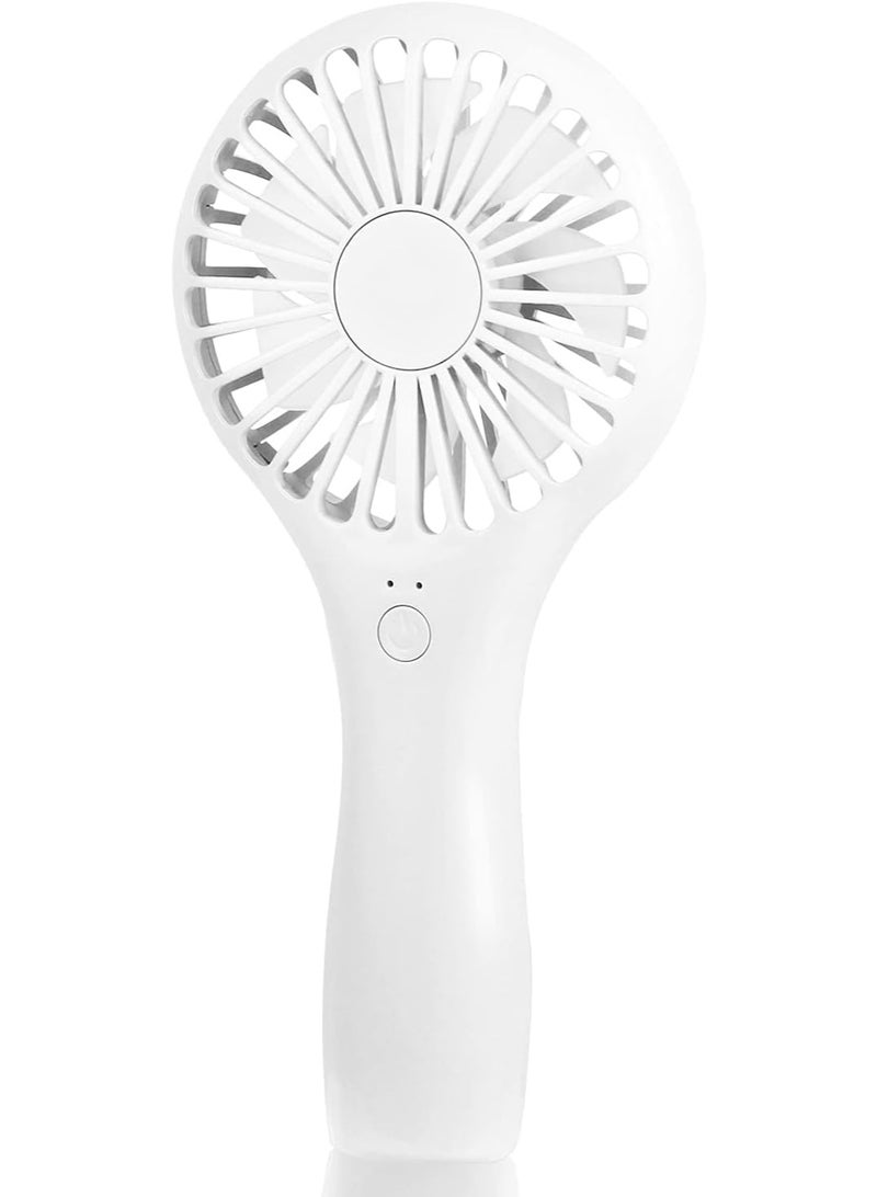 Bukela X spring Handheld Fan, Speed Adjustable Small Personal Portable Fan, Battery Operated USB Rechargeable Mini Personal Fan for Kids Girls Women Men Home Office Indoor Outdoor Travelling (White) - Image 1