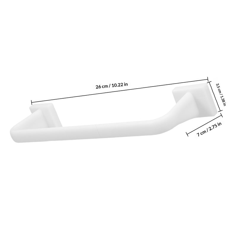 2Pcs No Drill Towel Rack Self Adhesive Towel Space-Saving Design for Home Bathroom and Kitchen White - Image 2