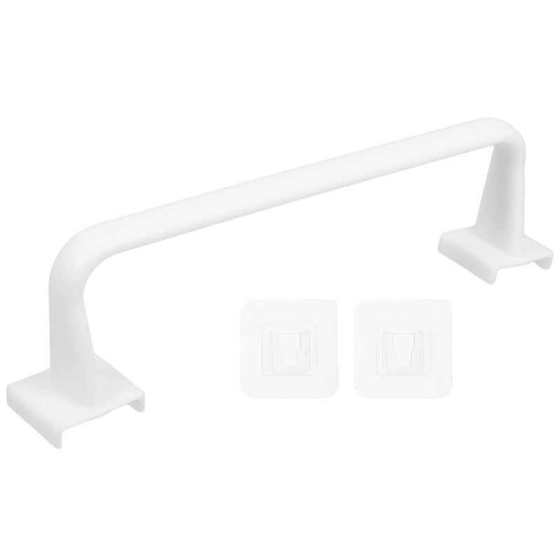 2Pcs No Drill Towel Rack Self Adhesive Towel Space-Saving Design for Home Bathroom and Kitchen White - Image 5