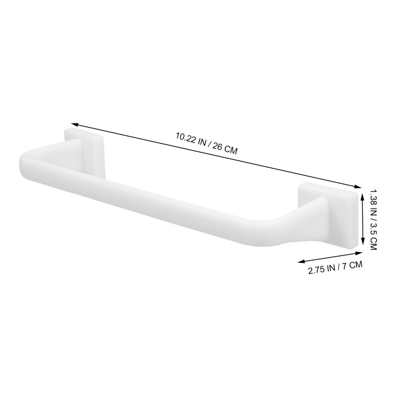 2Pcs No Drill Towel Rack Self Adhesive Towel Space-Saving Design for Home Bathroom and Kitchen White - Image 4