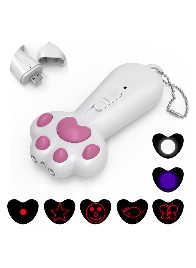 Interactive Cat Toys for Indoor Cats and Dogs, USB Rechargeable Cat Teaser Toy for Chasing and Exercise,Pink. - Image 1