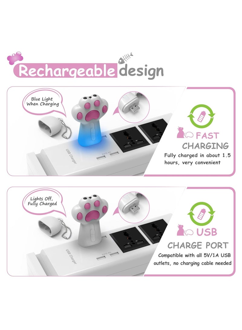 Interactive Cat Toys for Indoor Cats and Dogs, USB Rechargeable Cat Teaser Toy for Chasing and Exercise,Pink. - Image 2