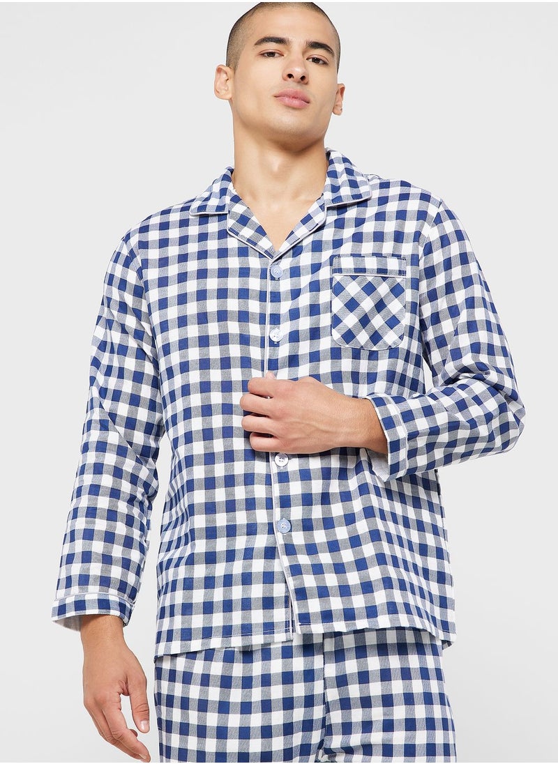 Robert Wood - Check Pyjama Set - Image 1