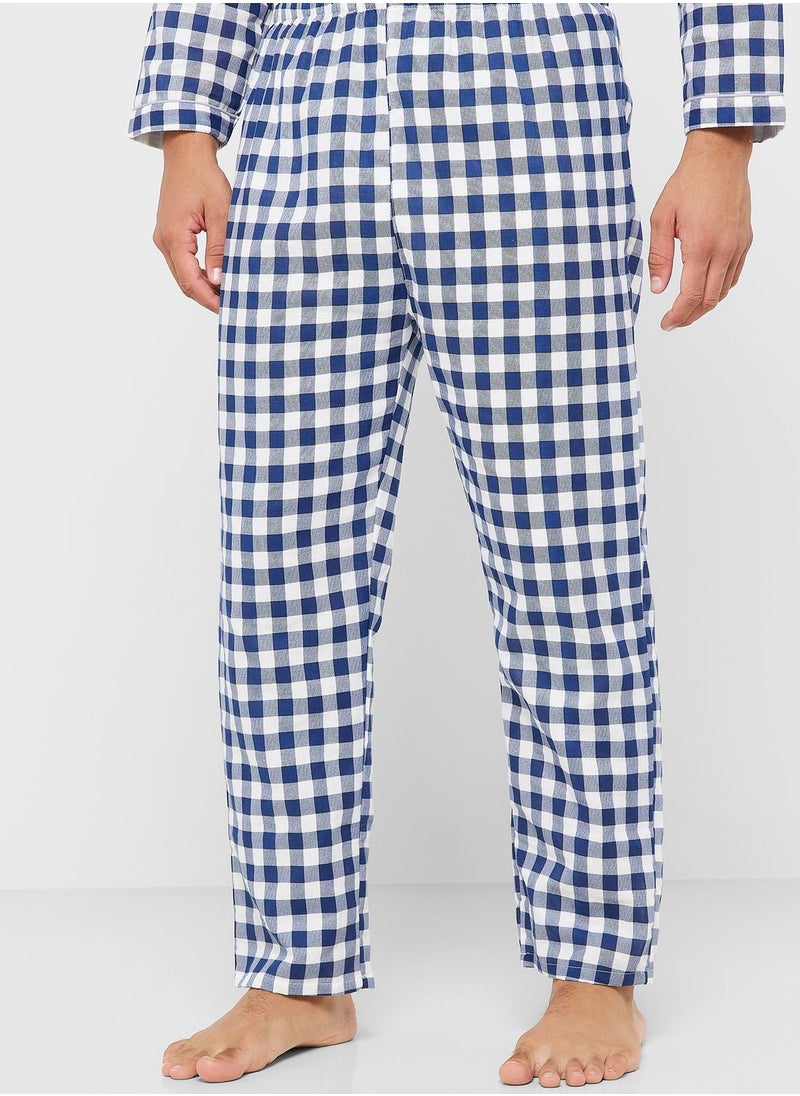 Robert Wood - Check Pyjama Set - Image 1