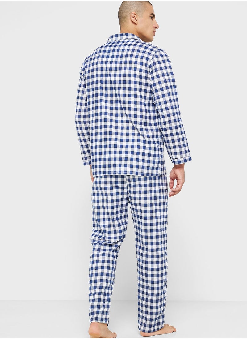 Robert Wood - Check Pyjama Set - Image 1
