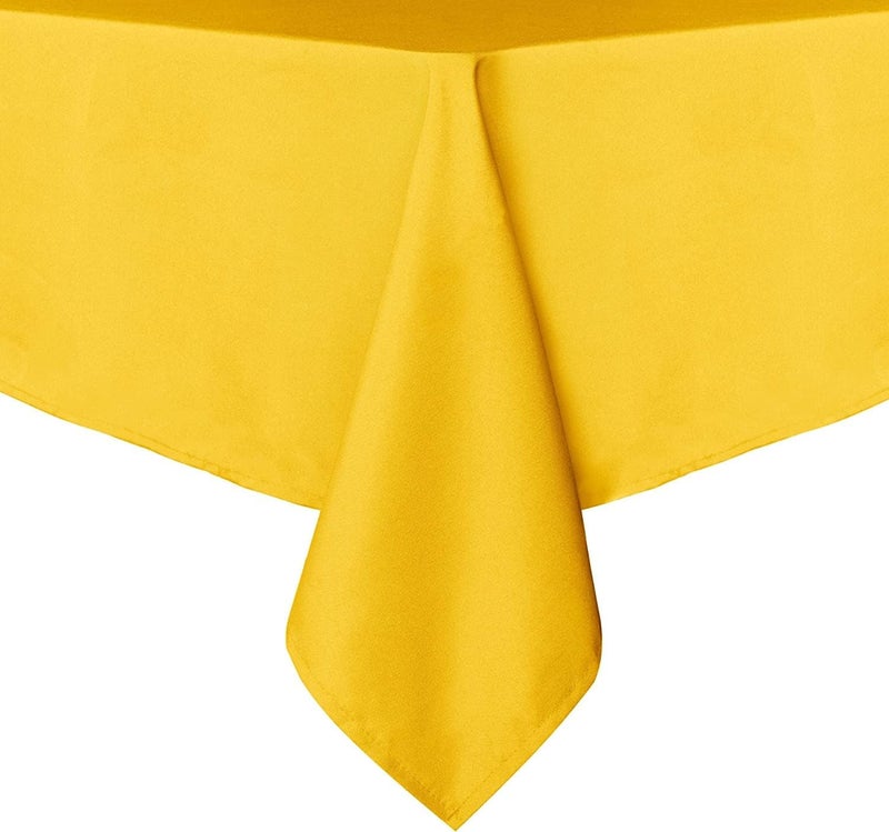 Obstal 210GSM Rectangle Table Cloth - Heavy Duty Water Proof Microfiber Tablecloth, Decorative Fabric Table Cover for Outdoor and Indoor Use (Yellow, 54 x 108 Inch) - Image 2