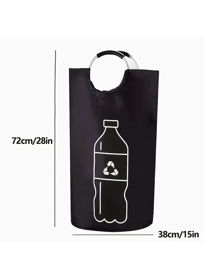 Black Foldable Storage Bag Laundry Basket Kitchen Organizer Multipurpose Container - Image 4