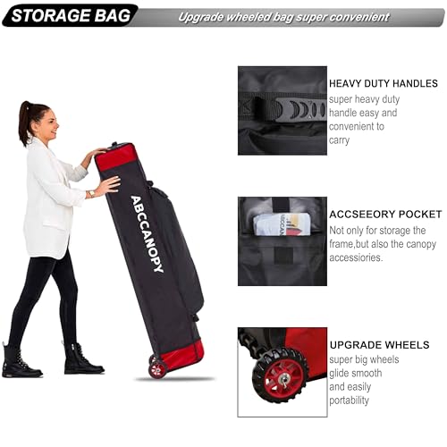 ABCCANOPY Universal 10X10 Pop up Canopy Tent Roller Bag Black - Image 3