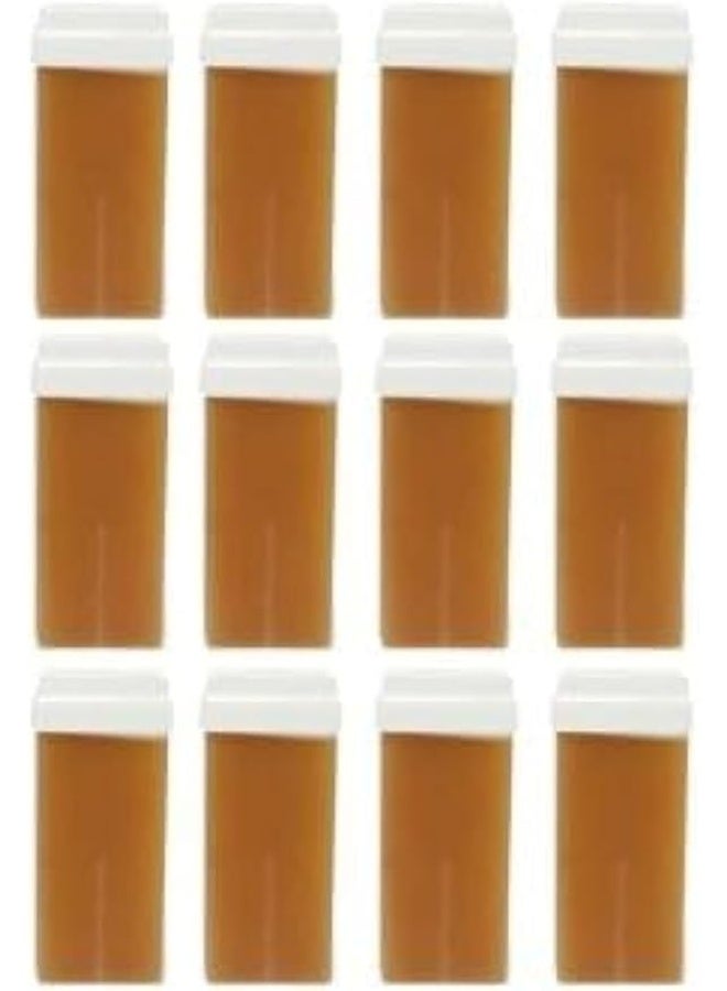 LA PERLA TECH  Professional Salon Use italian Natural Honey Wax Roll on Depilatory Roll on 12 x 100 ml… - Image 1