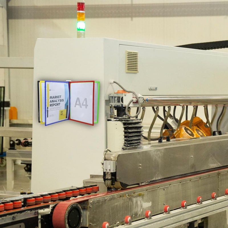 sps Presents Plastic File Folders Plastic Wall Hanging Documents Storage Folders Set of 5 - A4, Multicolored - Image 4