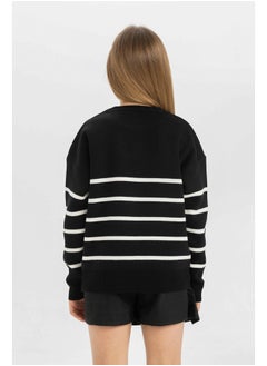 DeFacto Girl Tricot Regular Fit Crew Neck Long Sleeve Pullover  - Image 5