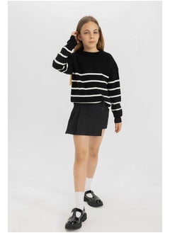 DeFacto Girl Tricot Regular Fit Crew Neck Long Sleeve Pullover  - Image 4