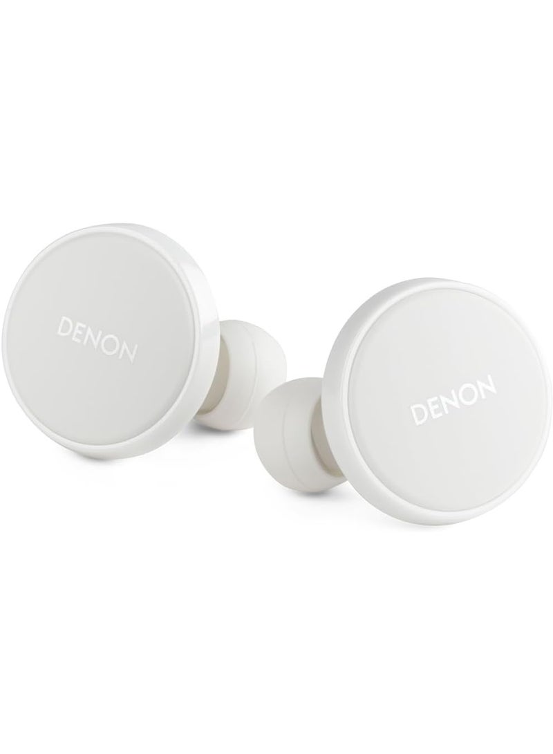 Denon PerL Pro Premium True Wireless Headphones, Personalised Sound Profile with Masimo Adaptive Acoustic Technology, Noise Cancellation, Water Resistance and Built-in Microphones, White - Image 2